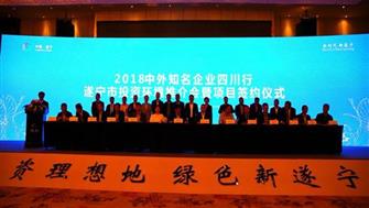2018中外知名企業(yè)四川行”遂寧簽約項目63個(gè)金額454.9億元